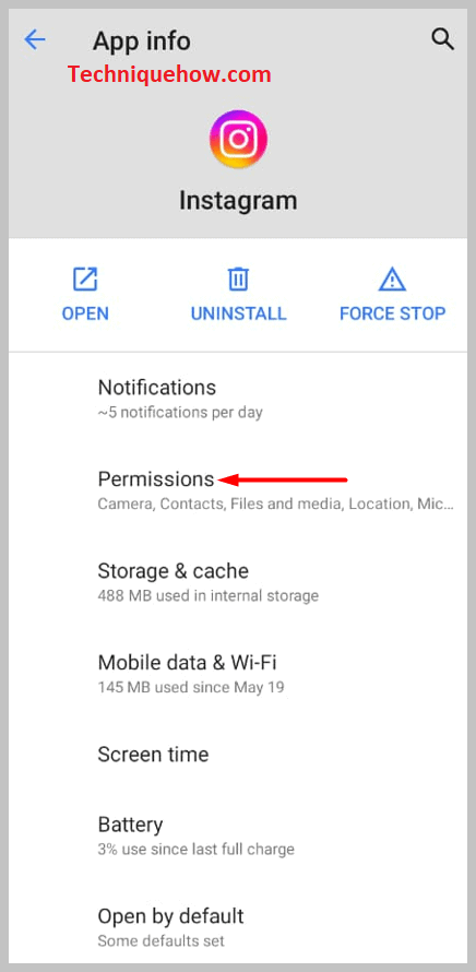 Click on Permissions