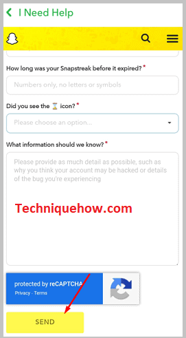 Click on SEND Button