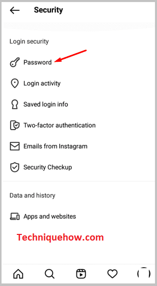 Click on Security and then click on Password