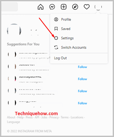 Click on Settings icon