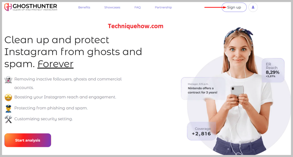 Click on Sign Up ghostshunter