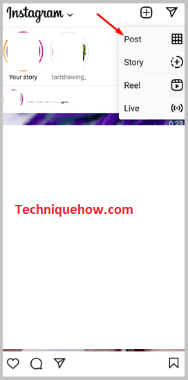 Click on post