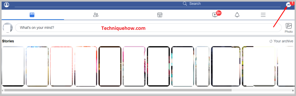Click on the Message icon on pc