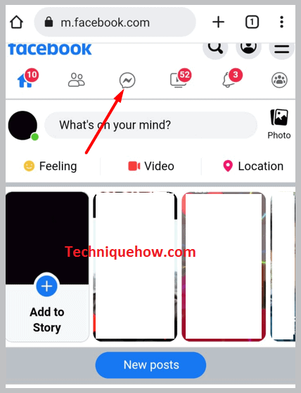 Click on the 'Messages' icon on chrome