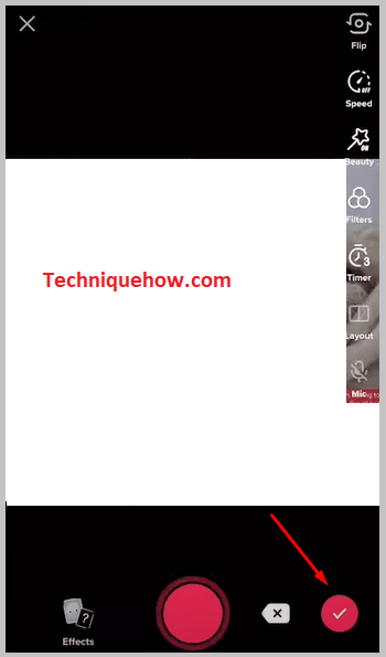 Click on tick icon
