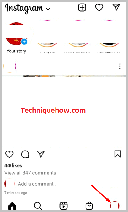 Click on your Profile icon on andriod app