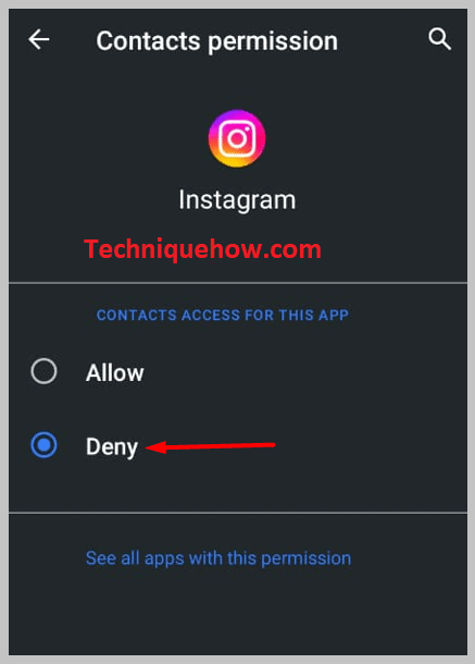 Deny button