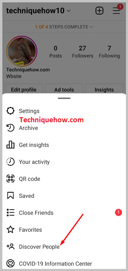 Discover people on instagram