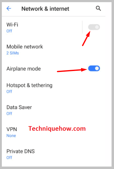 Enable Airplane Mode