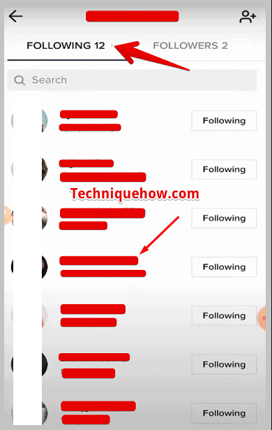 Following list