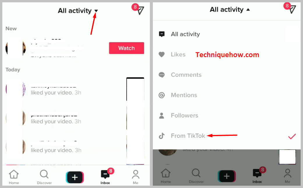 Go to All Activity