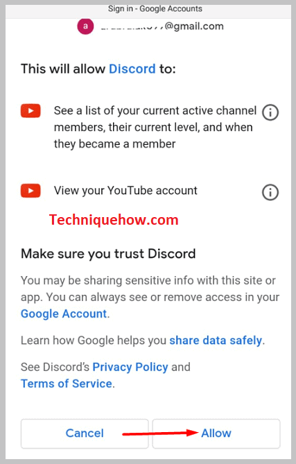 Google Account Allow on mobile