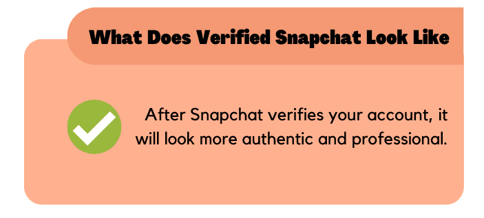 What does a verified Snapchat look like?