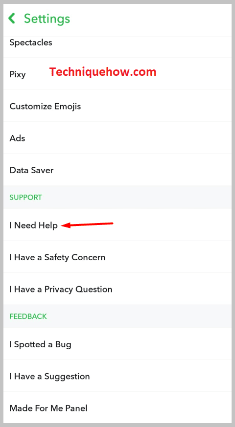 I need help on snapchat app