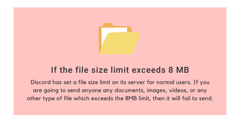 If the file size limit exceeds 8 MB