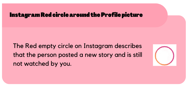 Instagram Red circle around the Profile picture