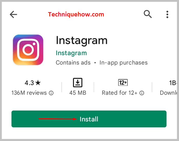 Install App on Instagram