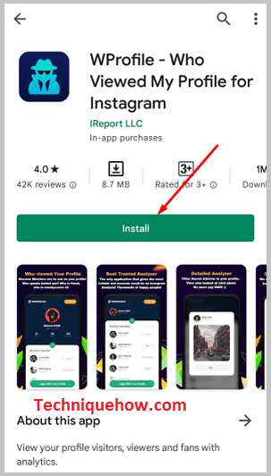 Install WProfile- Who Viewed My Profile for Instagram