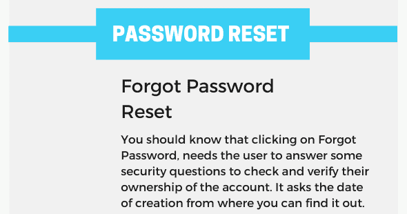 Just Try to Forget Password Reset