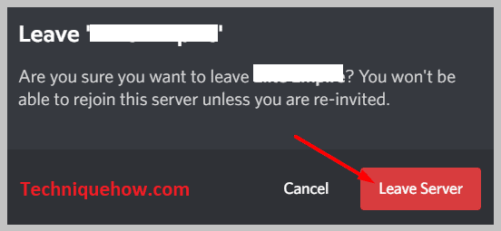 Leave Server and Cancel