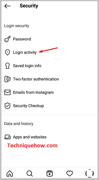 Login activity