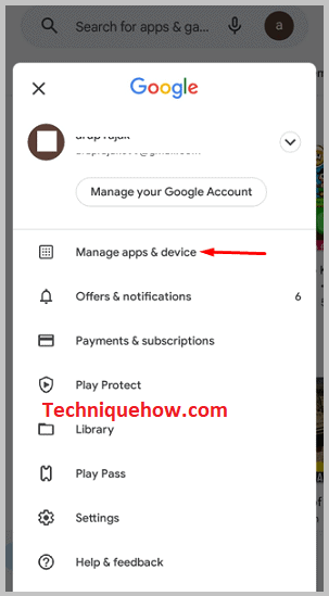 Manage apps & device