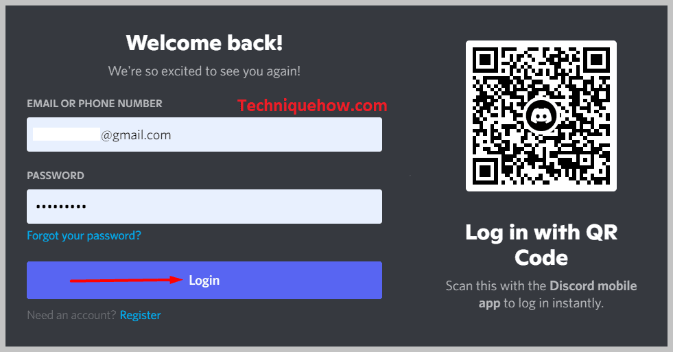 Open Discord and login