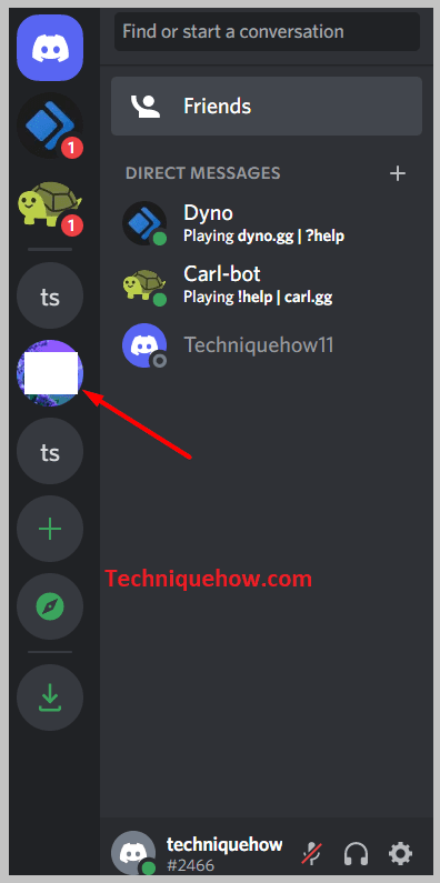 Open any of the server