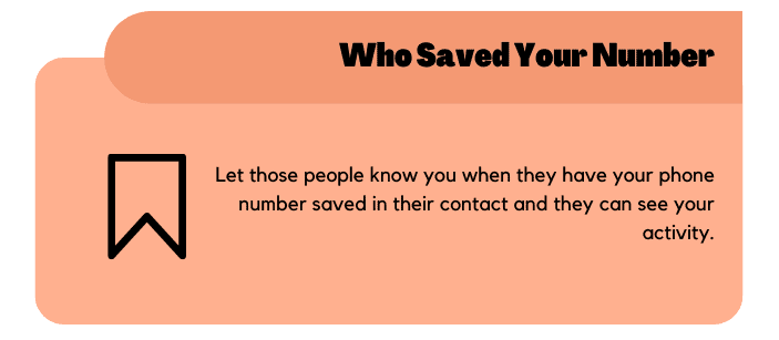 People know you who Saved Your Number