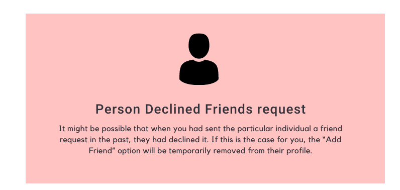 Person Declined Friends Request