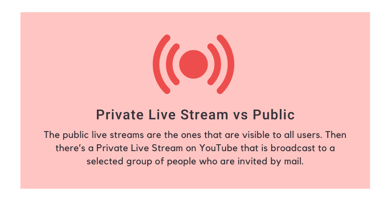 Private Live Stream vs Public