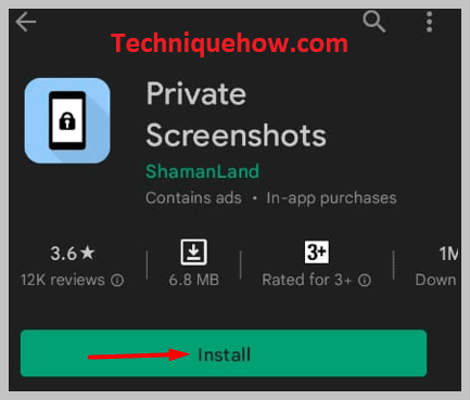 Private Screenshots app