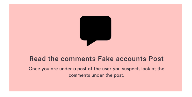 Read the comments fake accounts post