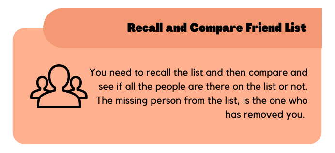 Recall and compare friend list