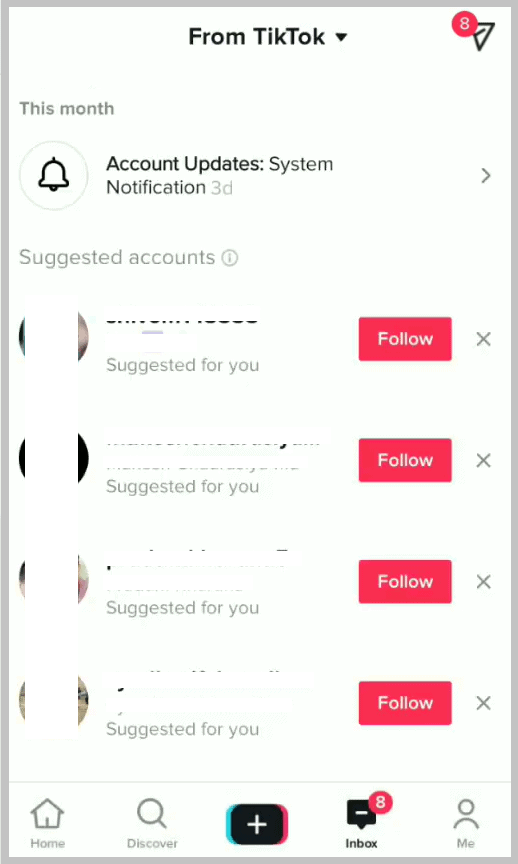 Search for the user