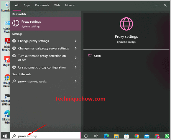 Search on taskbar