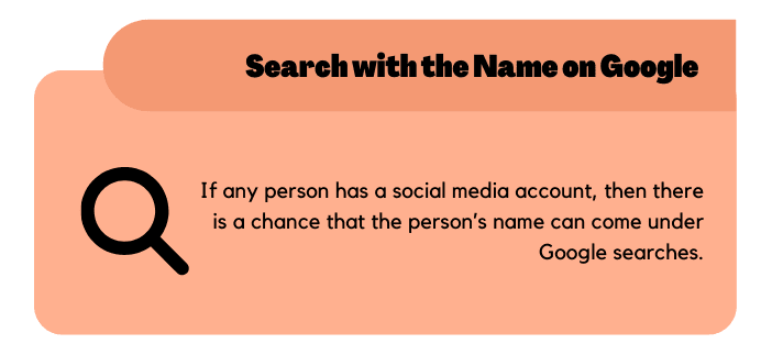 Search with the name on Google