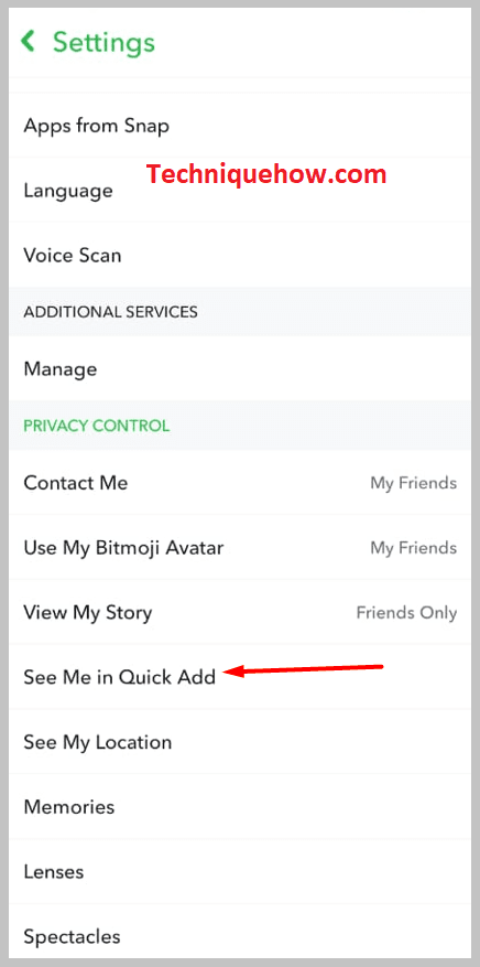 See me in Quick Add on snapchat app