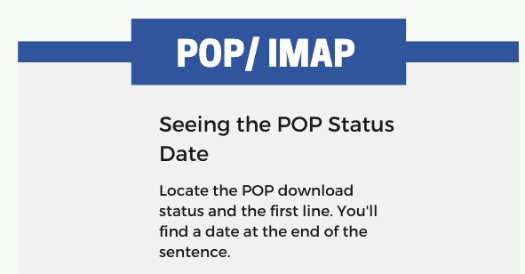 Seeing the POP status date