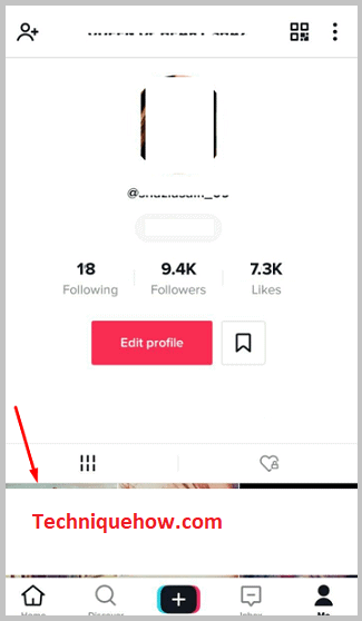 Select a video on tiktok