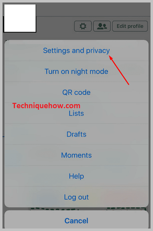 Settings and privacy on twitter
