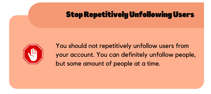 Stop repetitively unfollowing users in your following list