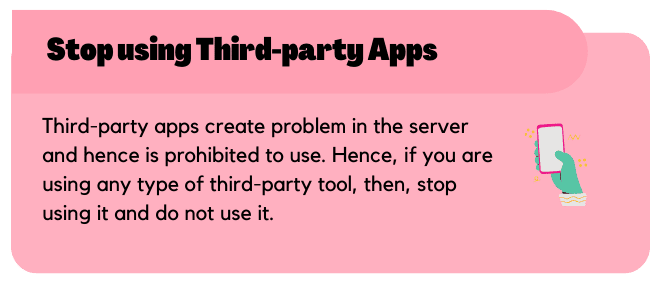 Stop using third-party apps