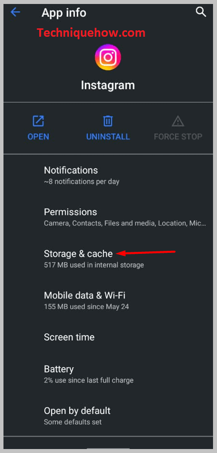 Storage & cache on instagram