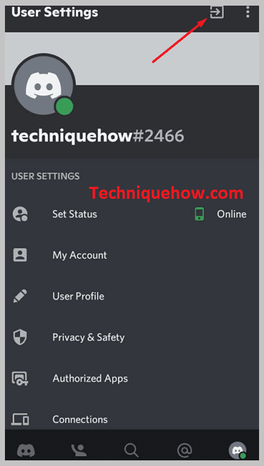 Tap on Box within arrow icon on top