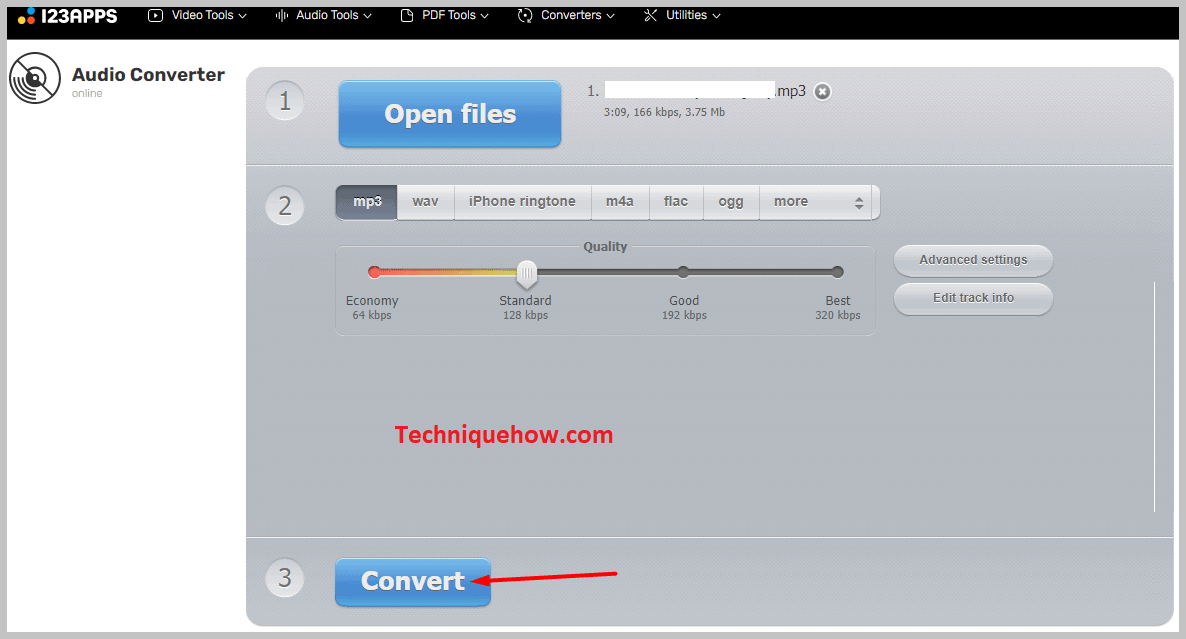 Tap on Convert
