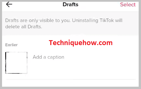 Tap on Drafts