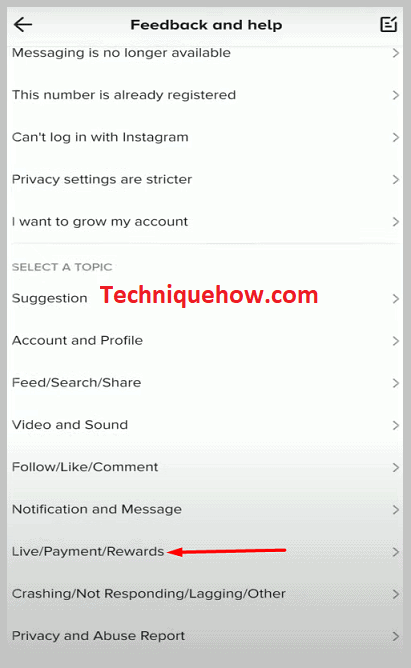 Tap on “LivePaymentRewards