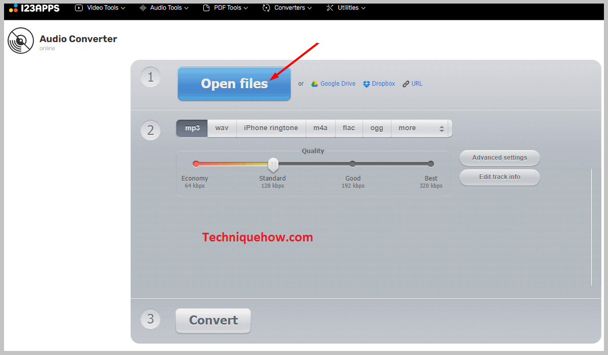 Tap on Open files