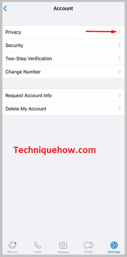 Tap on Privacy